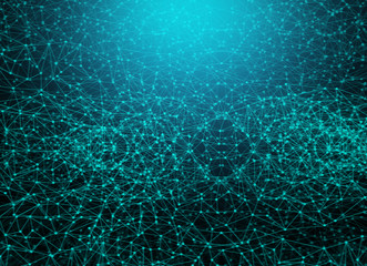 data deep learning hologram ai technology robotic, molecule of chemical, atom cell science, futuristic cyber network, system of background illustration 3d rendering