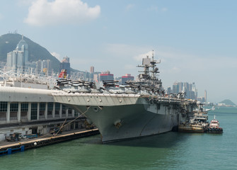 HONG KONG, CHINA - Sept 18:The U.S. amphibious assault ship USS