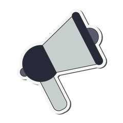 megaphone communication machine speach  icon. Flat and isolated design. Vector illustration