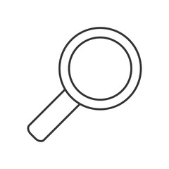 lupe magnifying glass search icon. Flat and isolated design. Vector illustration