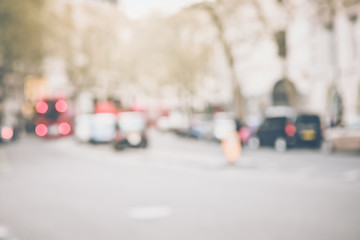 Blurred Traffic in London England