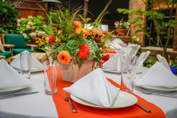Objects: Table setting for a party