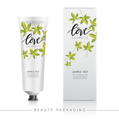 Cosmetic Packaging Template : Vector Illustration