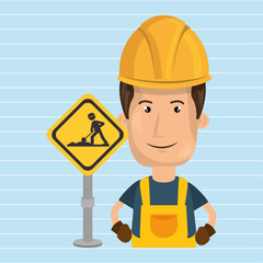 man worker construction vector illustration design eps 10