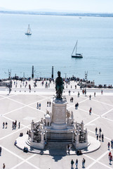 Arco da Rua Augusta streetview in Lisbon Portugal