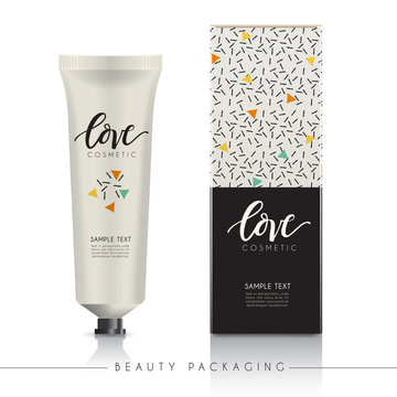 Cosmetic Packaging Template : Vector Illustration