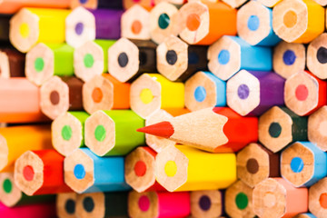 Closeup of Coloured Pencils