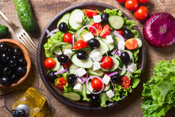Photo of fresh greek salad
