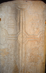 Detail of a medieval Celtic cross, Clonmacnoise, Ireland