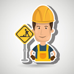 man worker construction vector illustration design eps 10