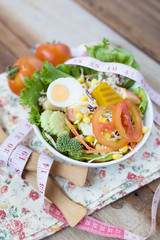 Salad and vegetables,diet concept