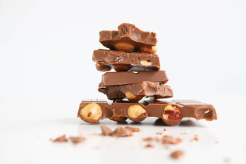Nuts chocolate in zoom