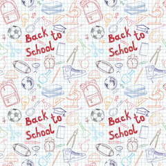 Seamless pattern with stationery