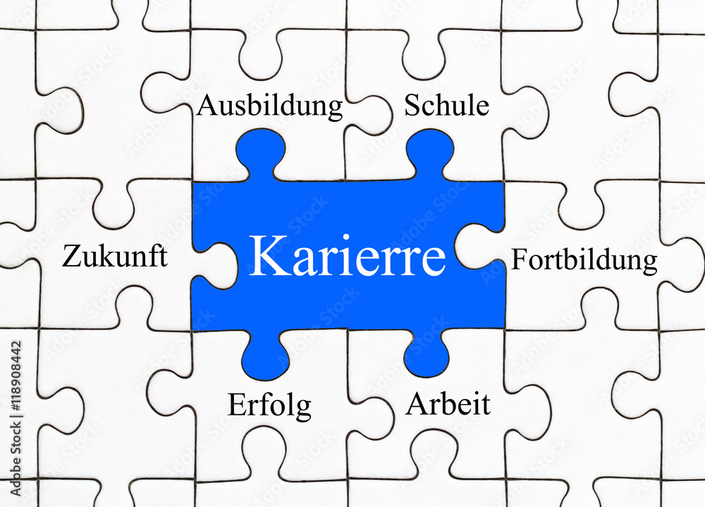 Wall mural Karierre Puzzle Konzept