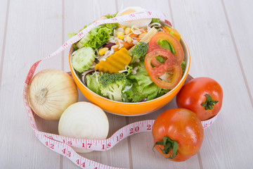 Salad and vegetables,diet concept
