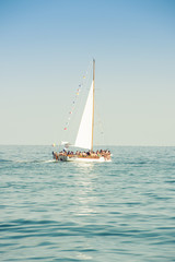 White sailing boat