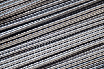 Fototapeta premium Steel pipe / Abstract background of dirty and rusty steel pipe, material for manufacturing in the factory.