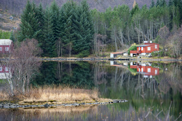 Reflection in Norwegian fjord