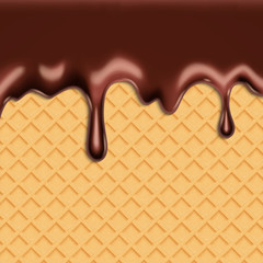 Waffles with chocolate