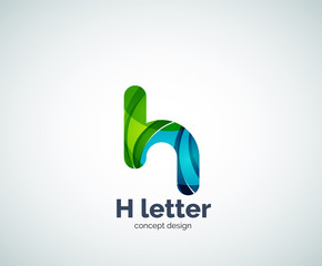 Fototapeta premium Abstract H geometric letter logo template