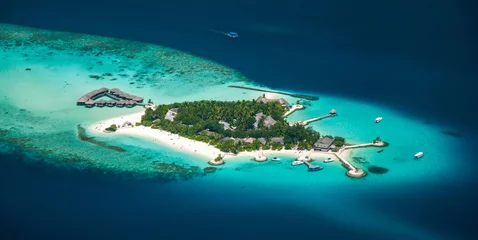 Afwasbaar Fotobehang Eiland Maldivisch eiland