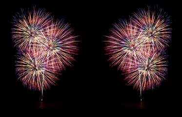 Fireworks light up the sky with dazzling display