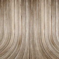 Wooden wall bend background or texture