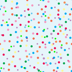 colorful polka dot seamless pattern on blue color background

