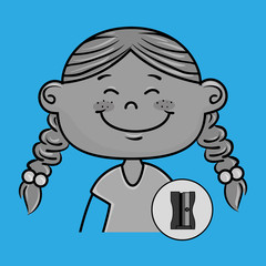 character school student icon vector illustration design