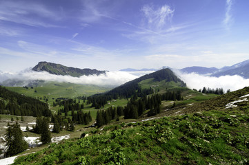 Fototapeta na wymiar Swiss highlands landscape