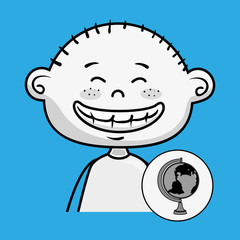 character school student icon vector illustration design
