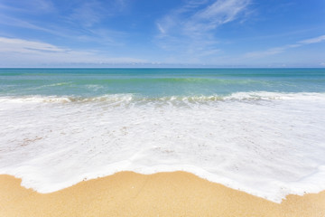 Fototapeta na wymiar beautiful beach and tropical sea,for scenery summer background.