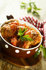 Meatballs in tomato sauce