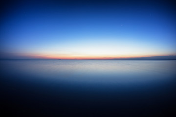 Fototapeta na wymiar Dawn on Alakol lake in Kazakhstan