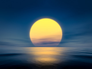 Fototapeta na wymiar a sunset over the sea