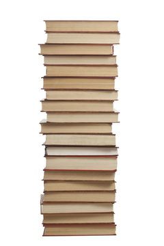 Stack of books isolated on white background. Education concept. Back to school.