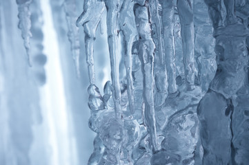 Winter icefall background