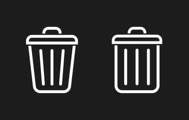 Bin vector icon.