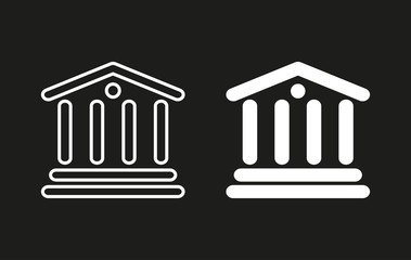 Obraz premium Court vector icon.