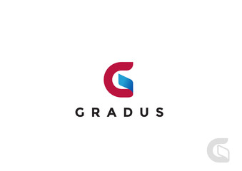 Letter G Logo ribbon design vector. Monogram Logotype icon