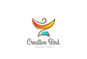 Abstract Bird Logo design vector. Logotype concept icon
