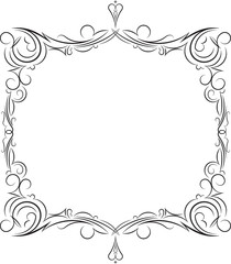 Unusual, decorative lace ornament, vintage frame with empty plac