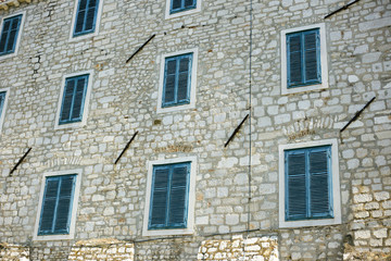 Authentic dalmatian building in Sibenik, Croatia