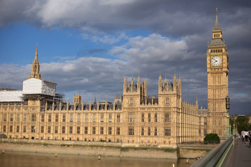 Fototapeta na wymiar Big ben and the houses of parliament in London
