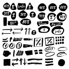 Vector ink stains, spatters