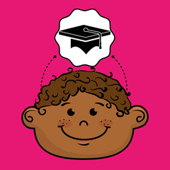student boy study icon vector illustration design