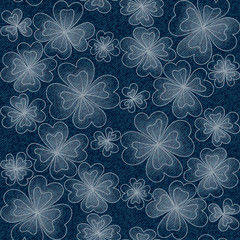 SEAMLESS DENIM FLORAL PATTERN