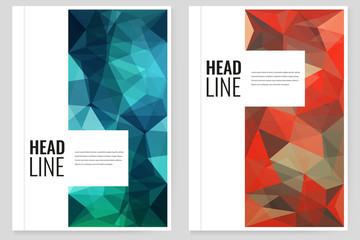 Abstract Triangle Brochure Flyer design template in A4 size. Vector