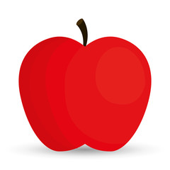 apple fruit healthy organic food icon. Colorful and flat design. Vector illustration