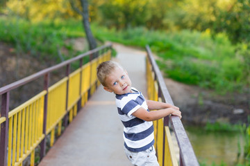 Obraz premium Beautiful boy with blue eyes